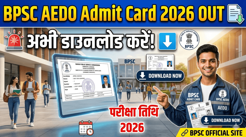 BPSC AEDO Admit Card Download 2026