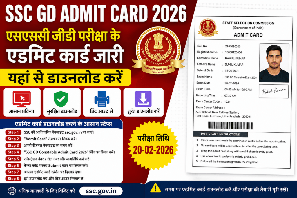 SSC GD Admit Card 2026