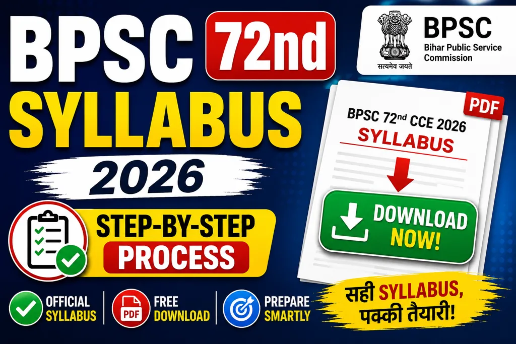 BPSC 72nd Syllabus 2026