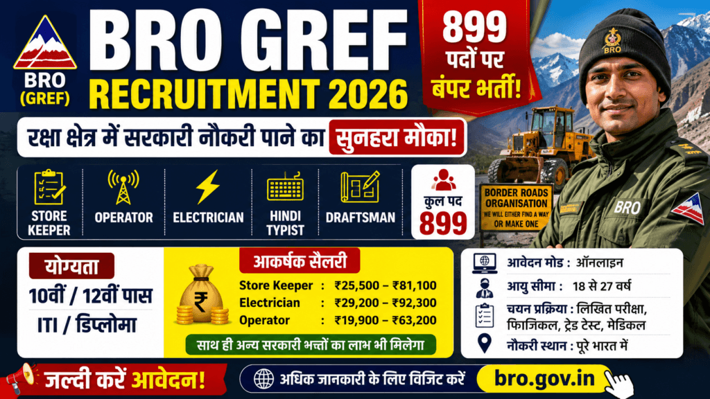 BRO GREF Recruitment 2026 Good News