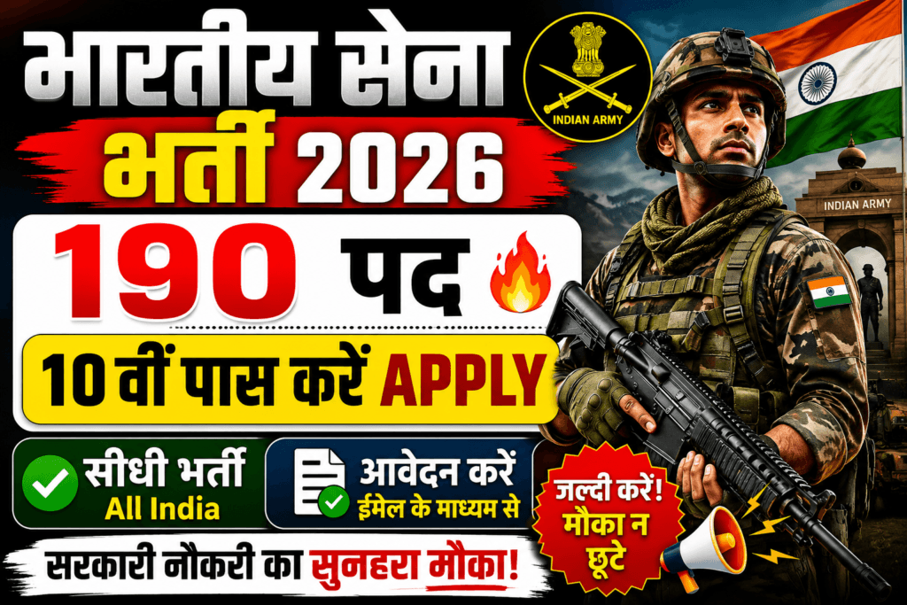 Indian Army Recruitment 2026