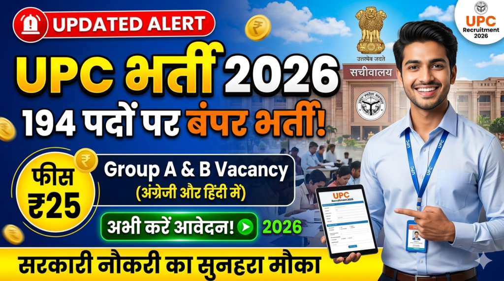 UPSC Recruitment 2026: Golden Opportunity for 194 Group A & B Posts, Application Fee Only ₹25