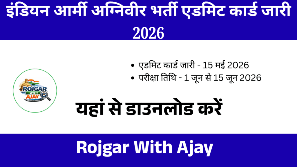 Indian Army Agniveer Admit Card 2026